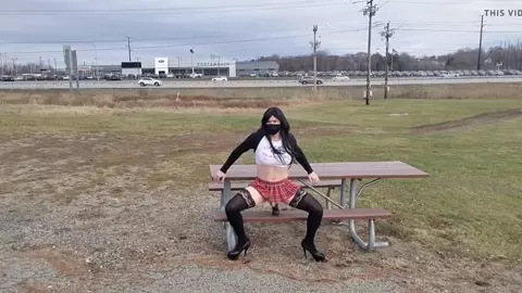 Sissy Heidi Bottoms is a BBC Slut in Public