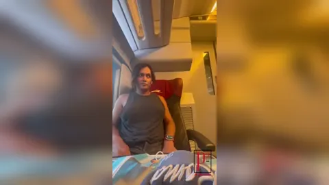 Petra Petrova jerk off in public on a train
