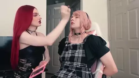 Femboy gets dommed by sissy