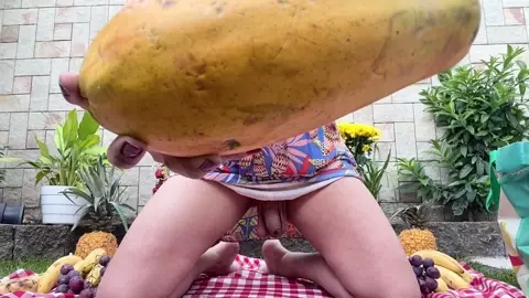 Jessie Ross TS I Explode the Watermelon with my Monster Cock