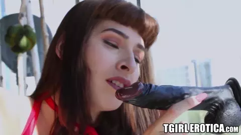 Alexa Scout Sucks And Rides Big Black Dildo