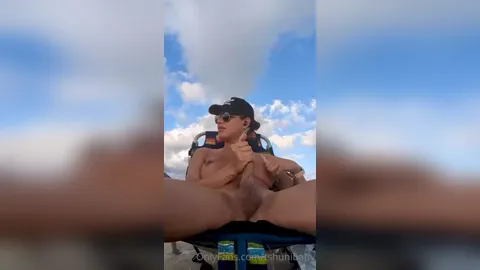 HUNIBABY  Cumming Three Times On The Beach!  [OF]