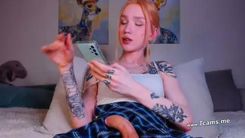 Seductive Futanari Fapping Her Stiff Penis