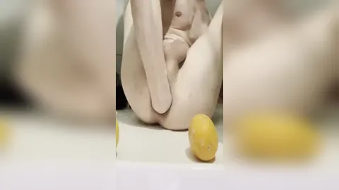 Fisting with oranges